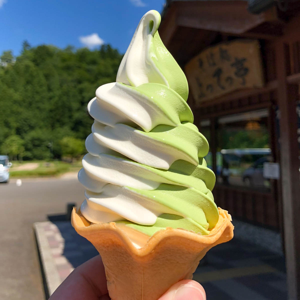 バニラ抹茶ミックスソフト